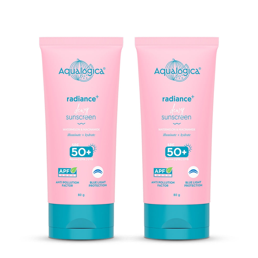 Radiance+ Dewy Sunscreen In-Vivo Tested with Watermelon & Niacinamide with SPF 50 & PA++++ - 80g (Pack of 2)