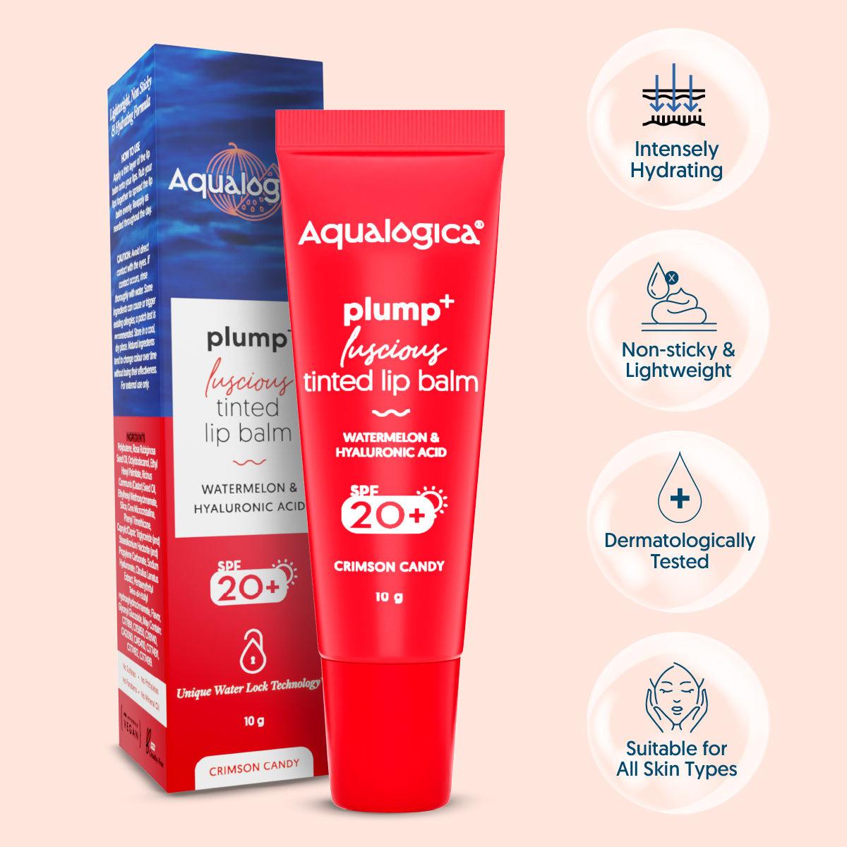 Crimson Candy Plump+ Luscious Tinted Lip Balm - 10 g (Pack of 2)