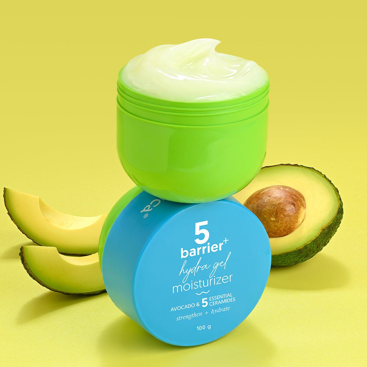 Aqualogica 5 Barrier Hydra Gel jar with avocado