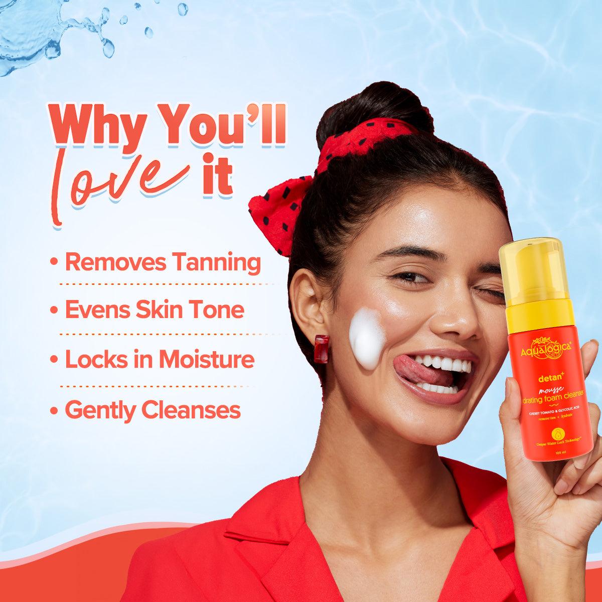Aqualogica detan mousse foam cleanser 100ml