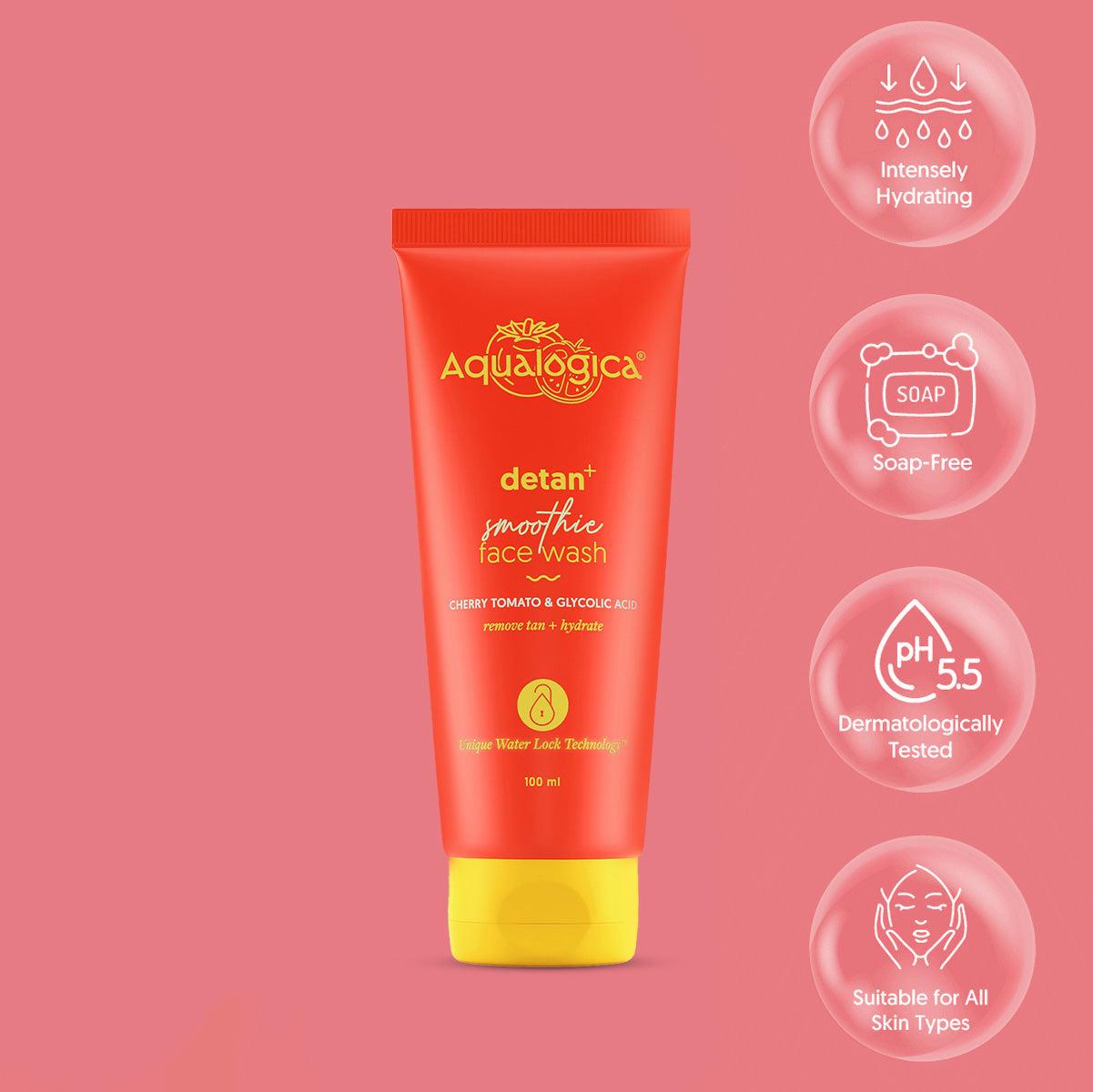 Aqualogica detan face wash 100ml cherry tomato