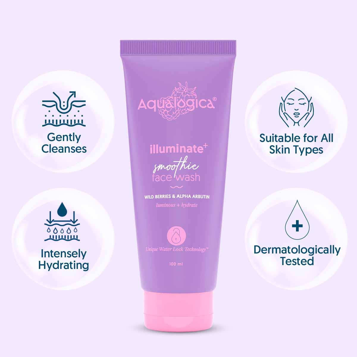 Aqualogica illuminate face wash 100ml tube