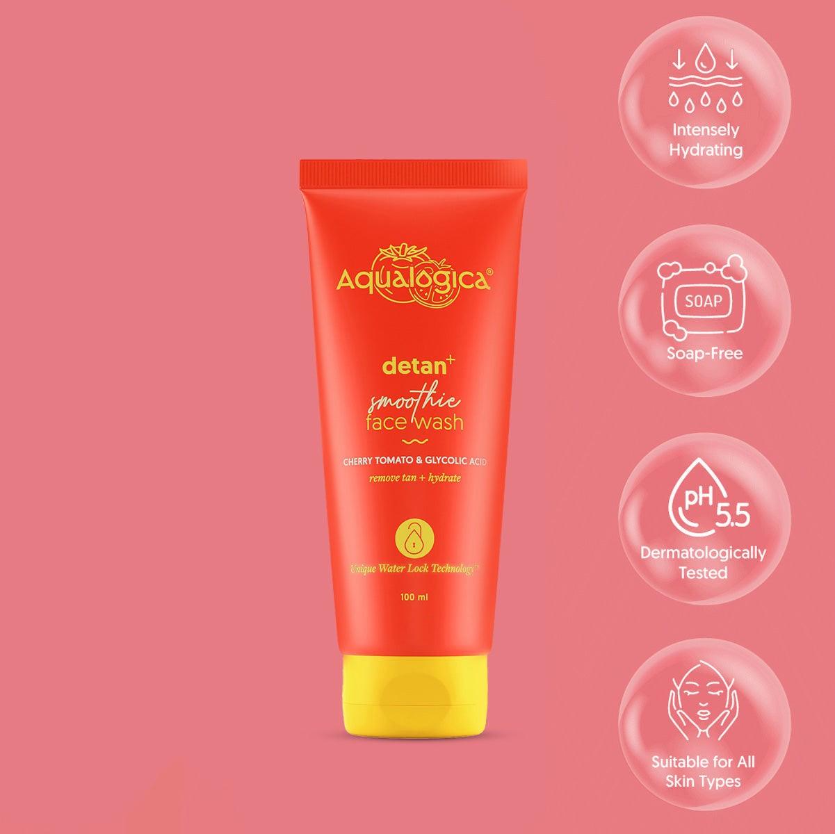Aqualogica detan face wash 100ml cherry tomato