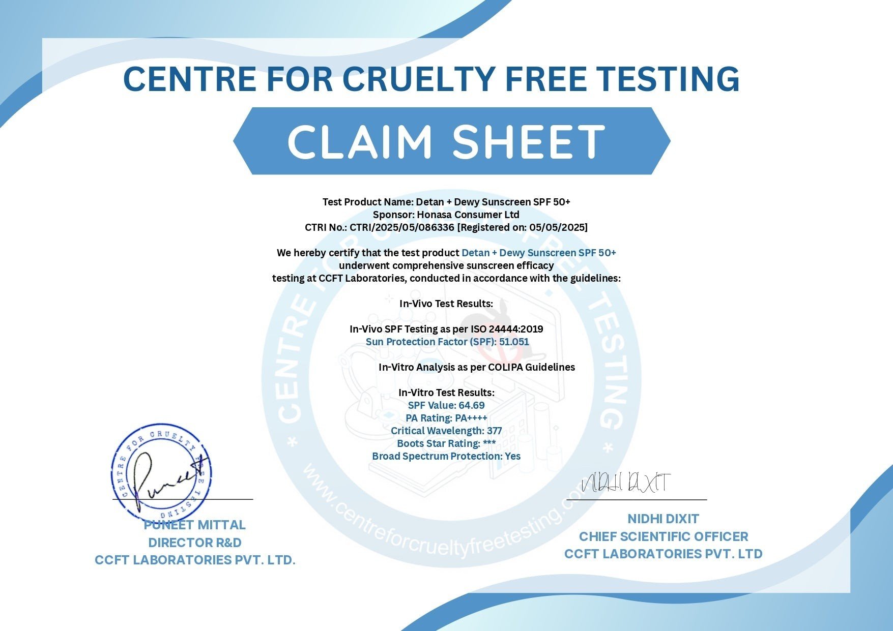 Claim Sheet - Centre for Cruelty Free Testing