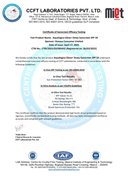 In-Vivo Testing Certificate