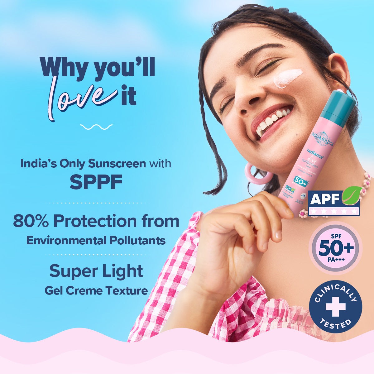 Radiance+ Dewy Sunscreen In-Vivo Tested with Watermelon & Niacinamide with SPF 50 & PA++++ - 50g(Pack of 2)