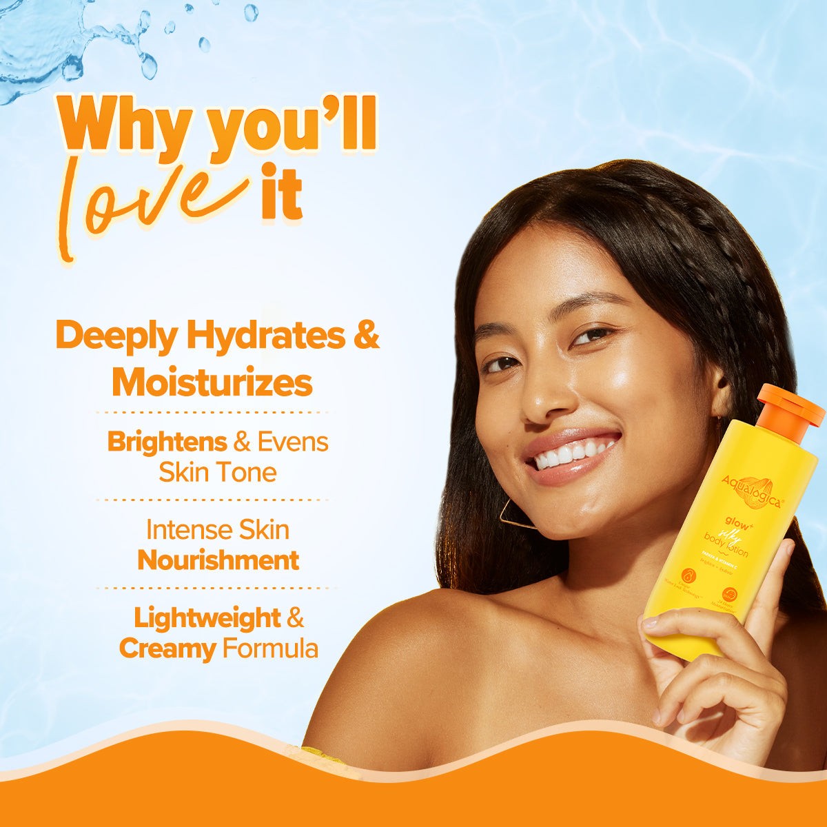Glow+ Silky Body Lotion for 24-Hour Moisturization with Papaya & Vitamin C- 200 ml