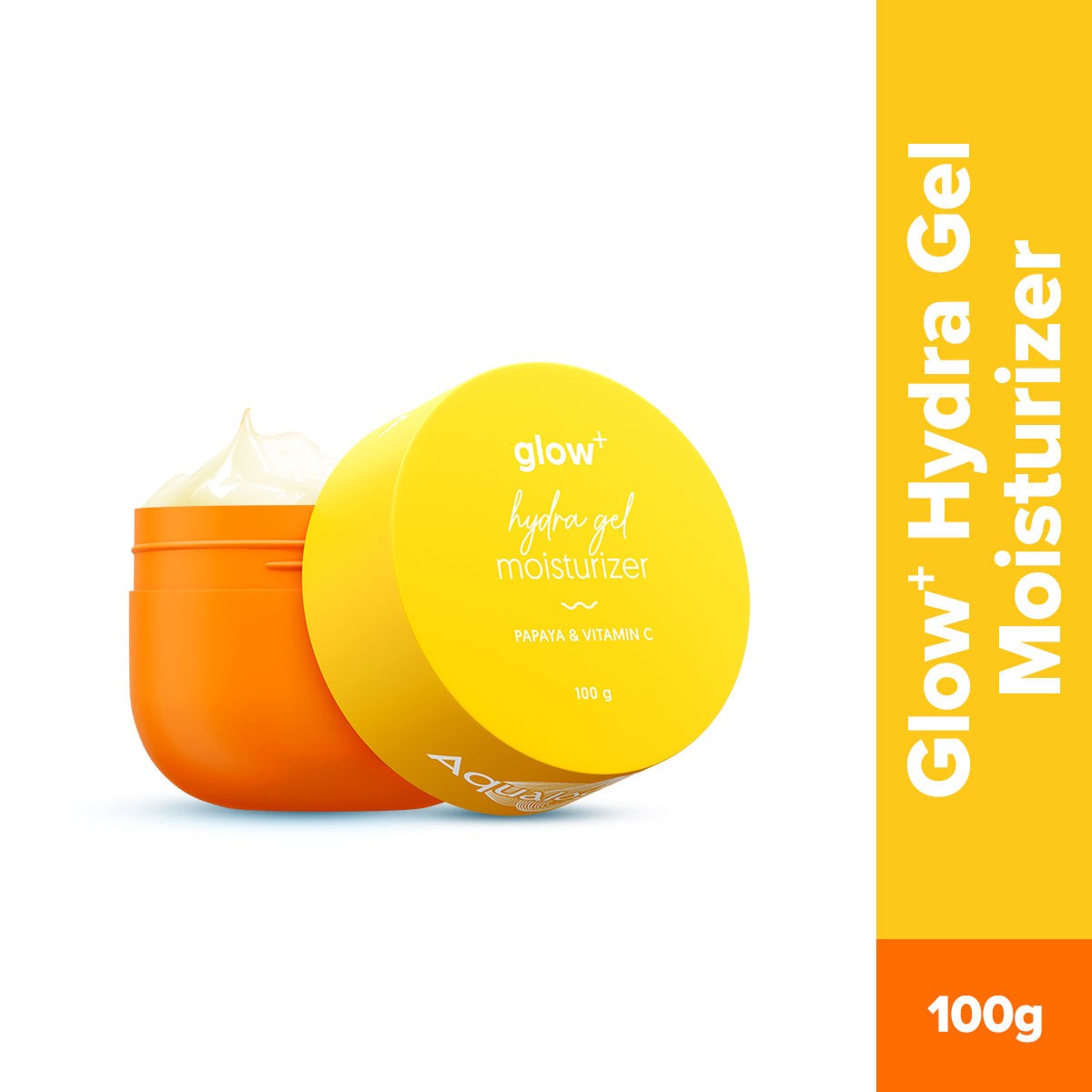 Glow+ Hydra Gel moisturizer in 100g  jar packaging