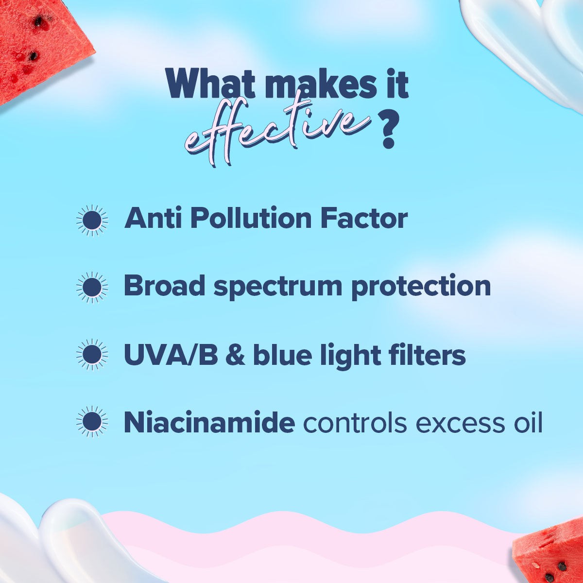Radiance+ Dewy Sunscreen In-Vivo Tested with Watermelon & Niacinamide with SPF 50 & PA++++ - 30g