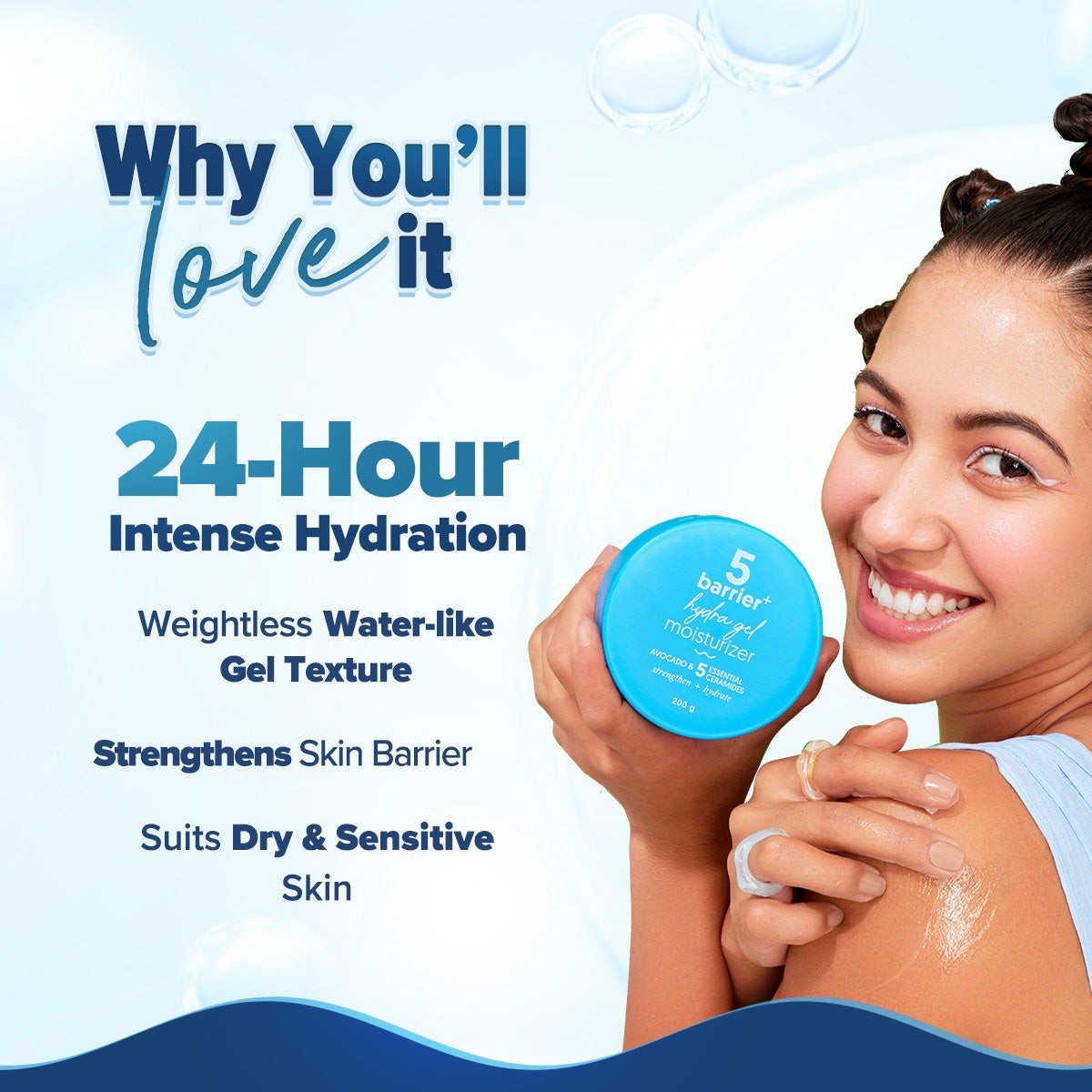 Aqualogica Barrier+ gel for 24-hour moisture
