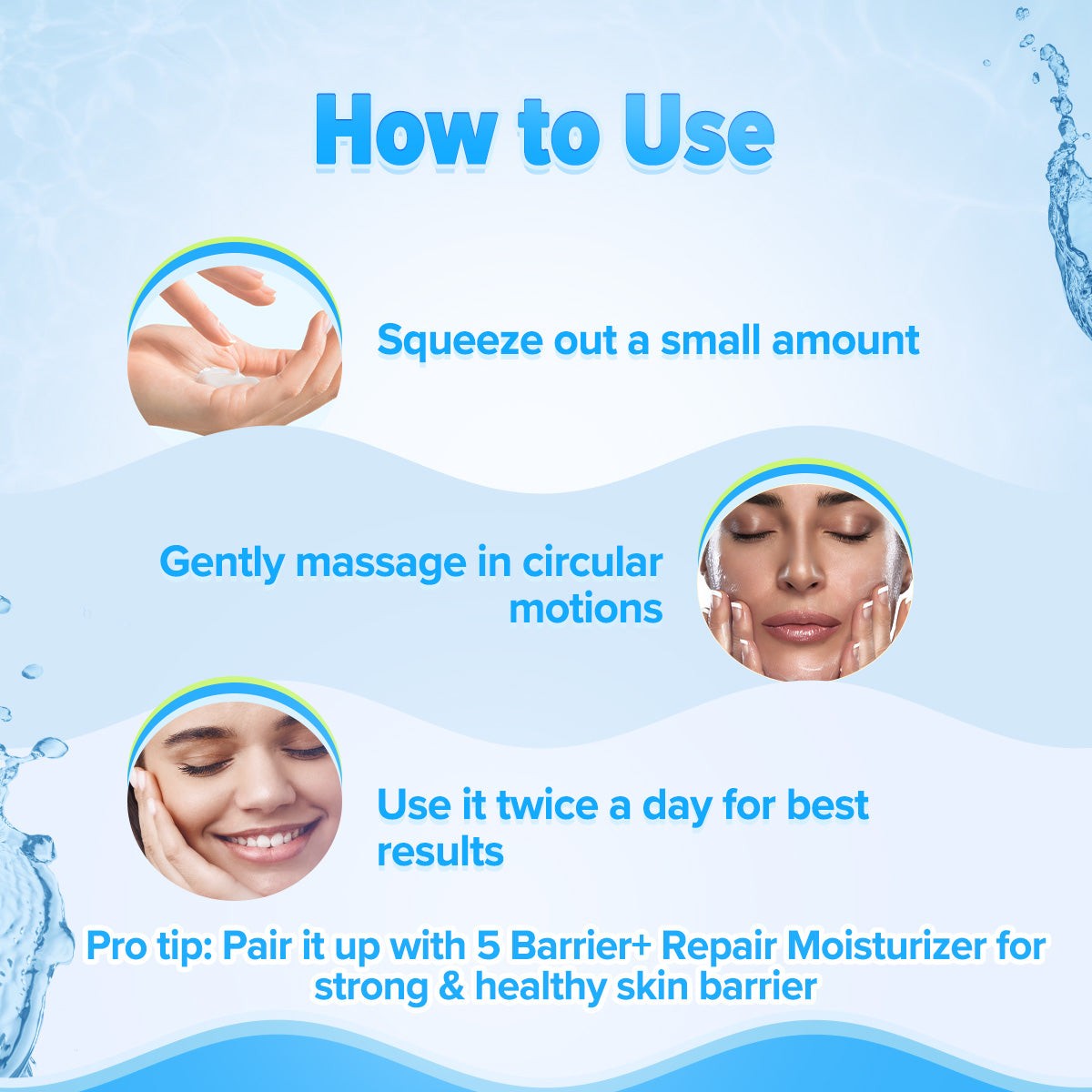 Barrier cleanser how to use steps