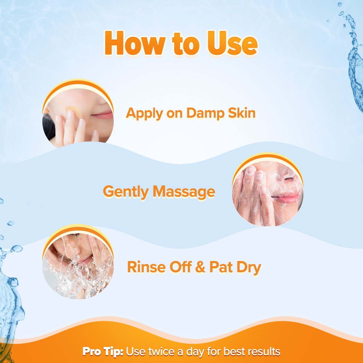 Glow smoothie face wash usage directions guide