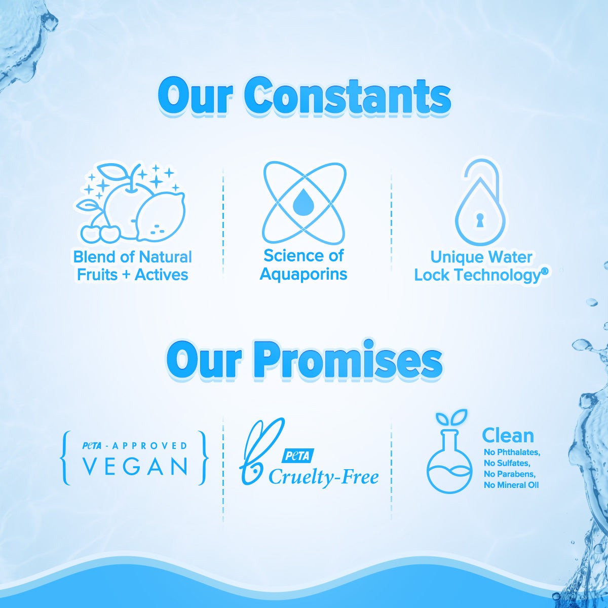 Our constants promises vegan natural cruelty free