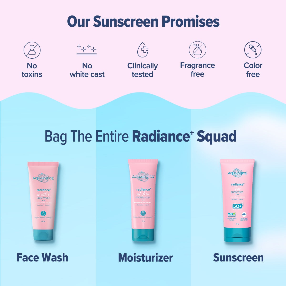 Radiance+ Dewy Sunscreen In-Vivo Tested with Watermelon & Niacinamide with SPF 50 & PA++++ - 80g (Pack of 2)