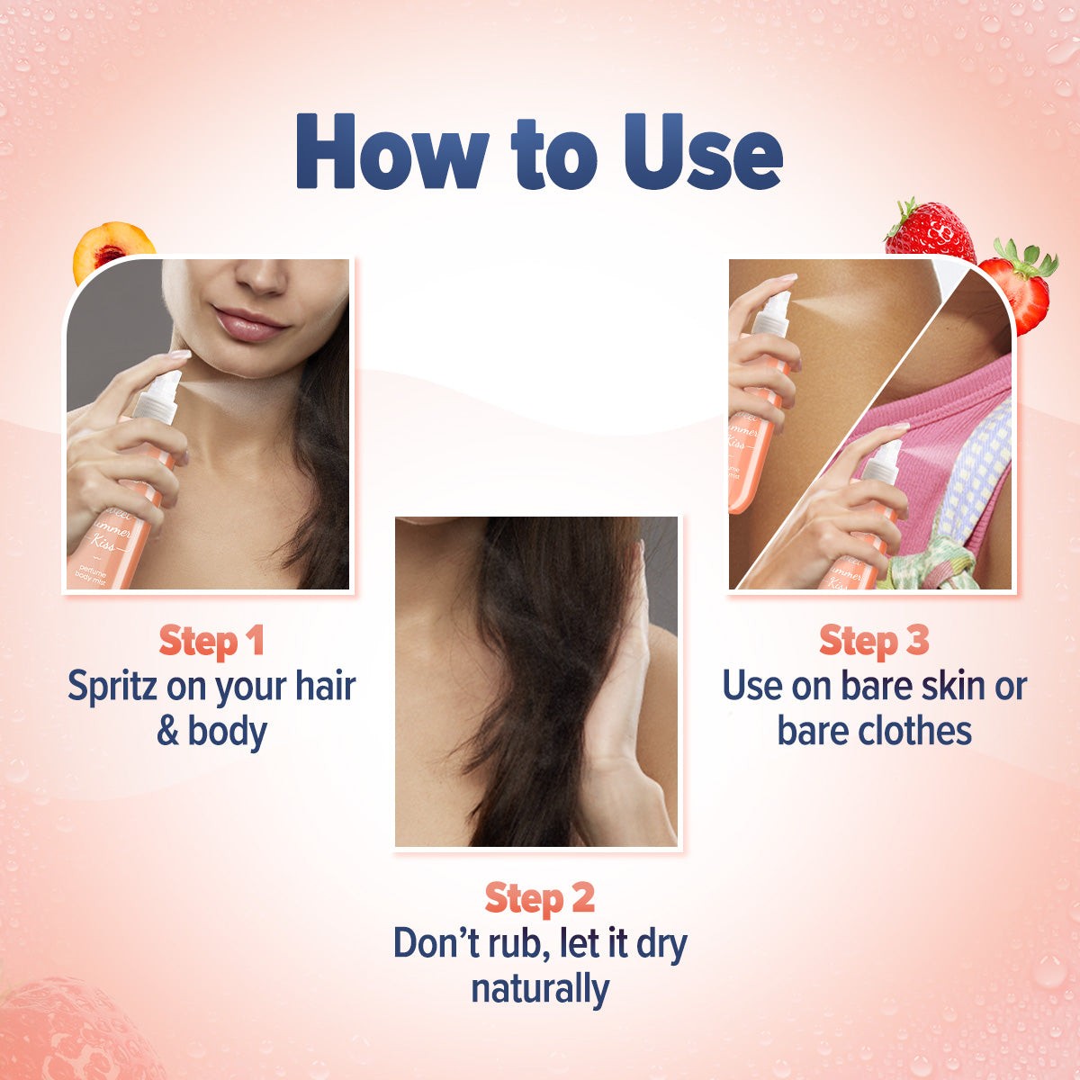 How to use body mist on skin and hair 