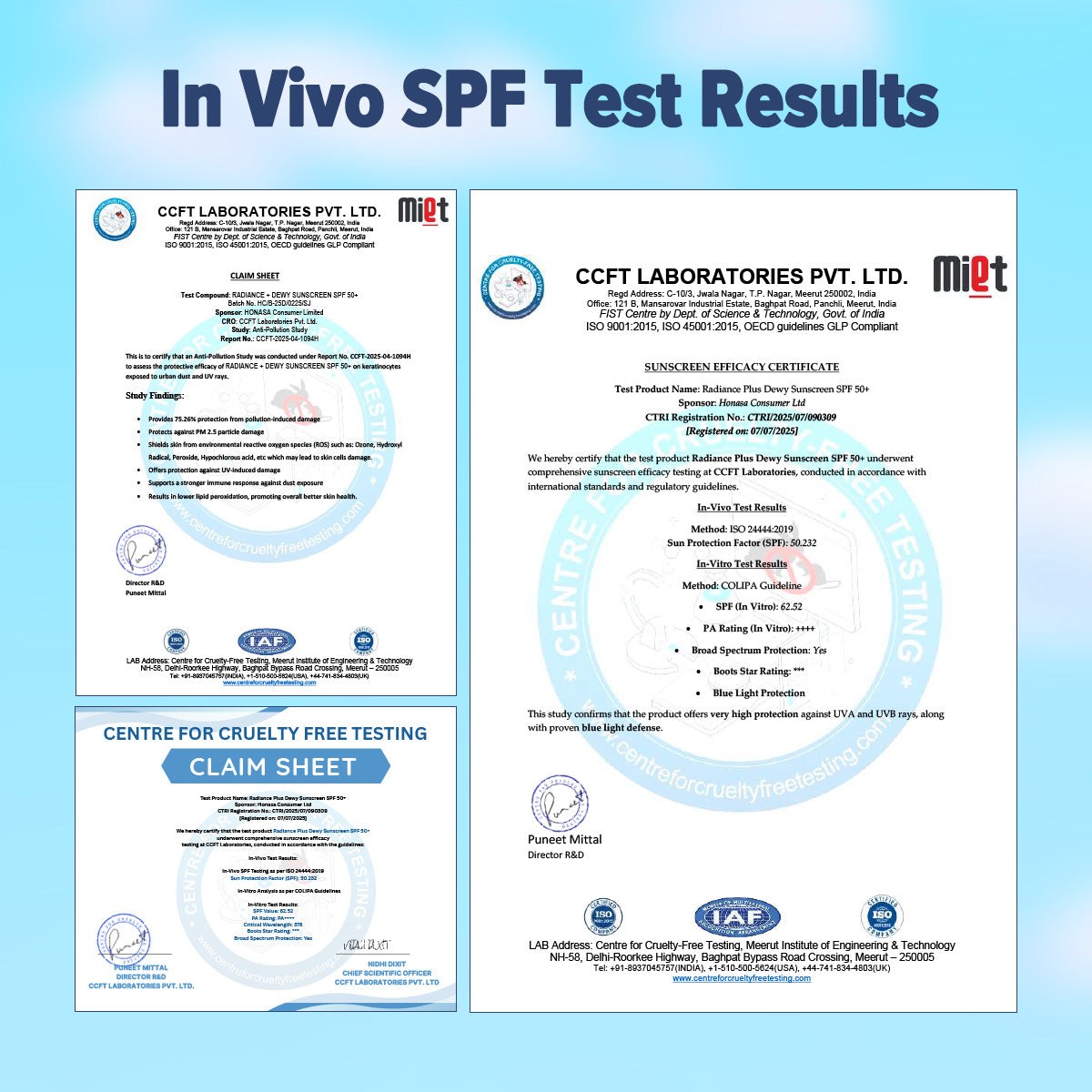 Radiance+ Dewy Sunscreen In-Vivo Tested with Watermelon & Niacinamide with SPF 50 & PA++++ - 80g (Pack of 2)