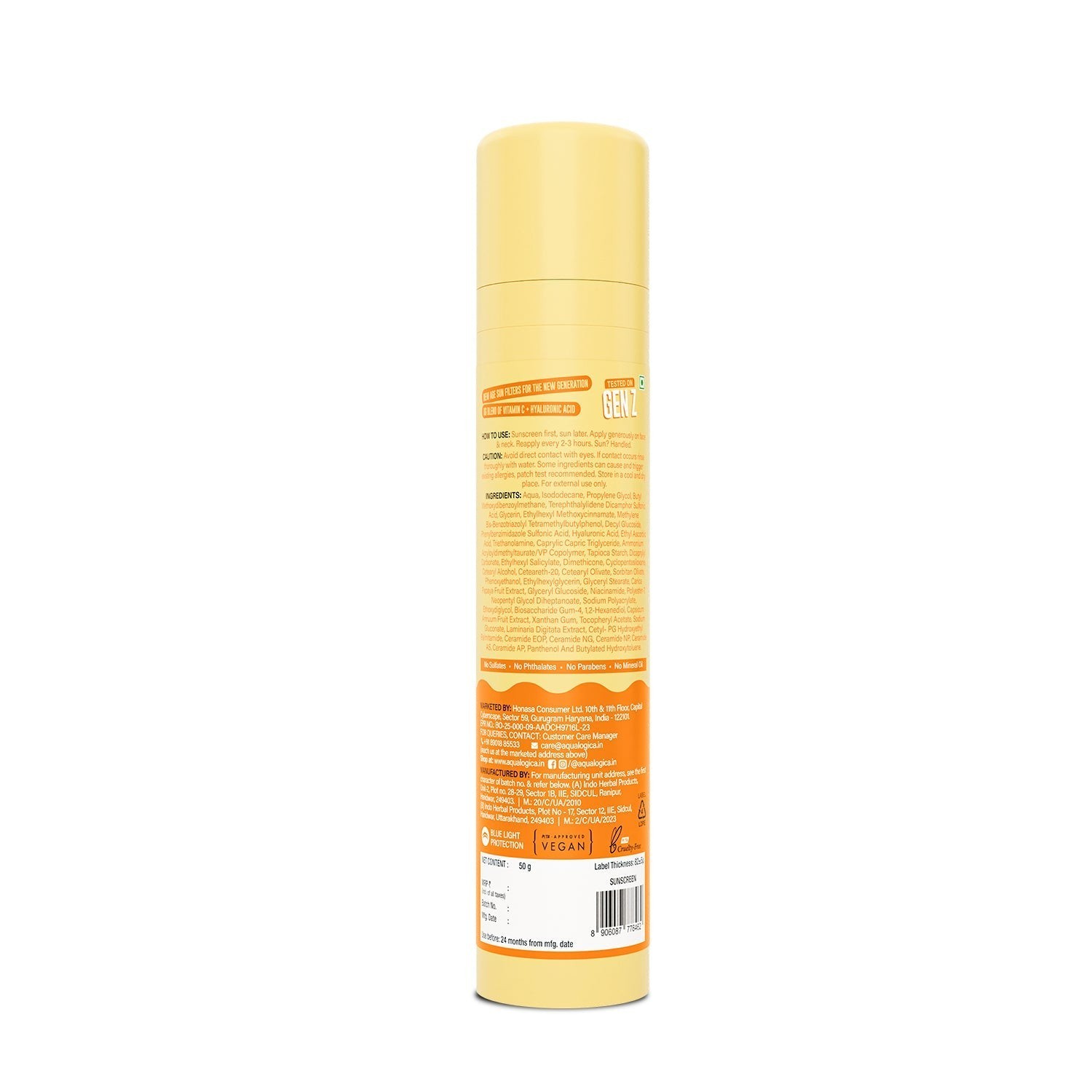 Glow dewy sunscreen back  lifestyle shot