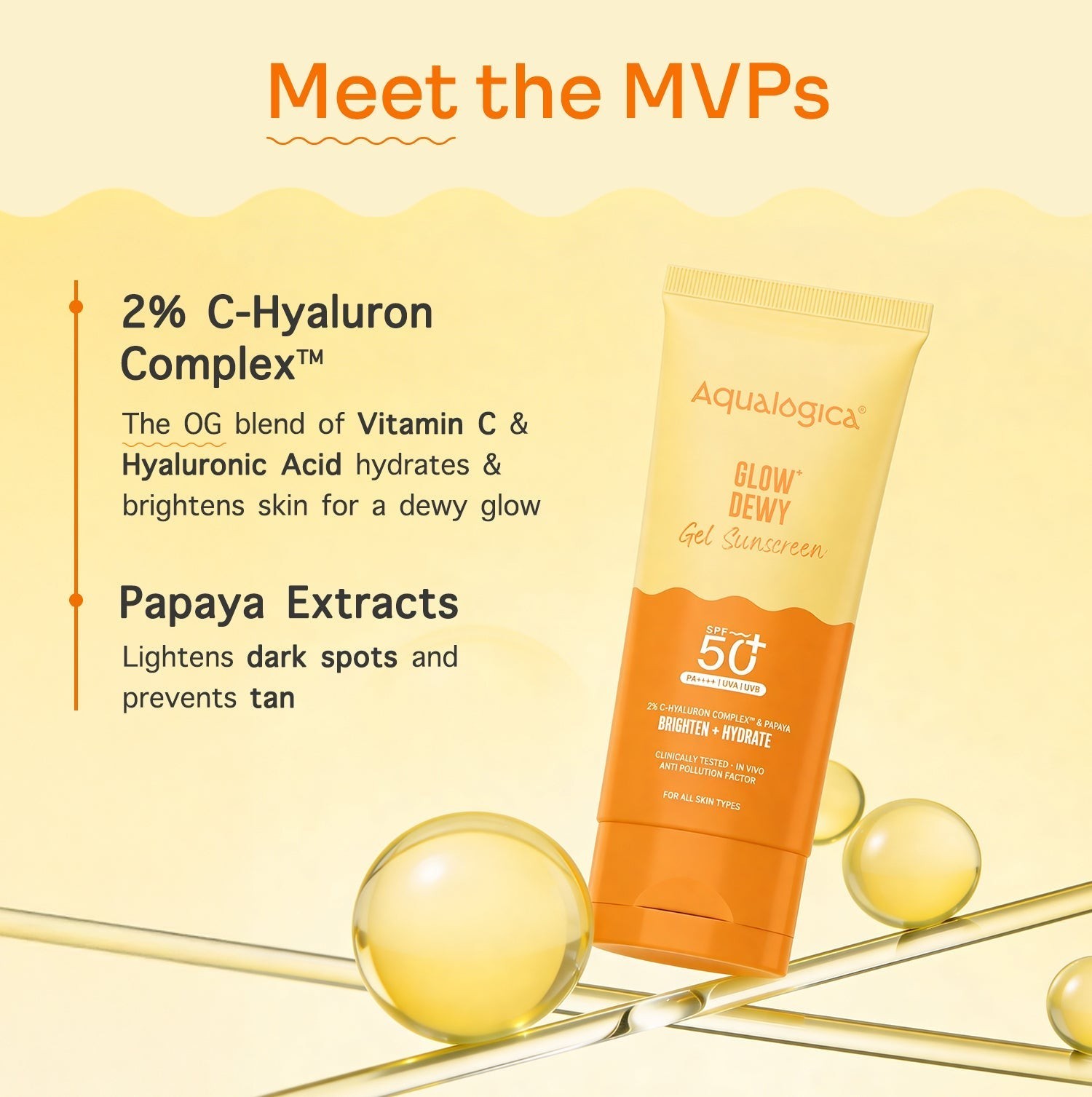 Vitamin C hyaluronic papaya MVP ingredients