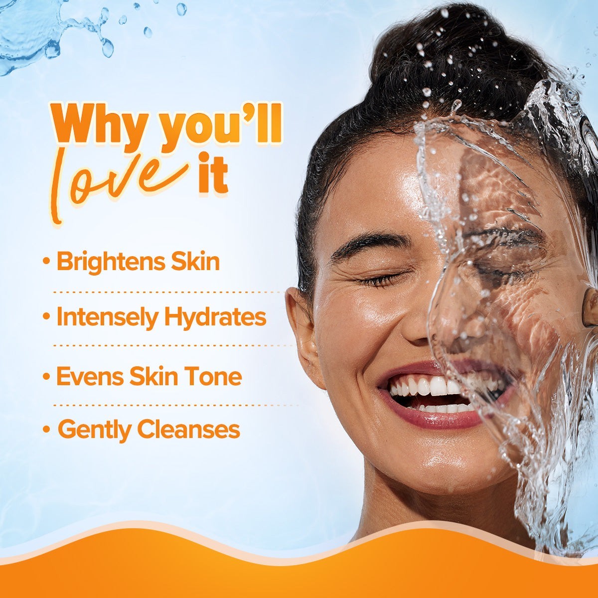 Glow smoothie face wash brightens hydrates evens skin tone