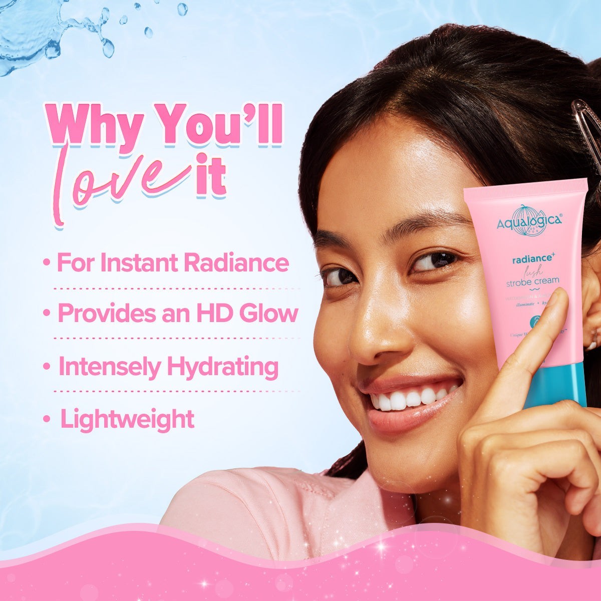 Radiance+ Lush Strobe Cream with Watermelon & Niacinamide for Instant HD Glow - 30g