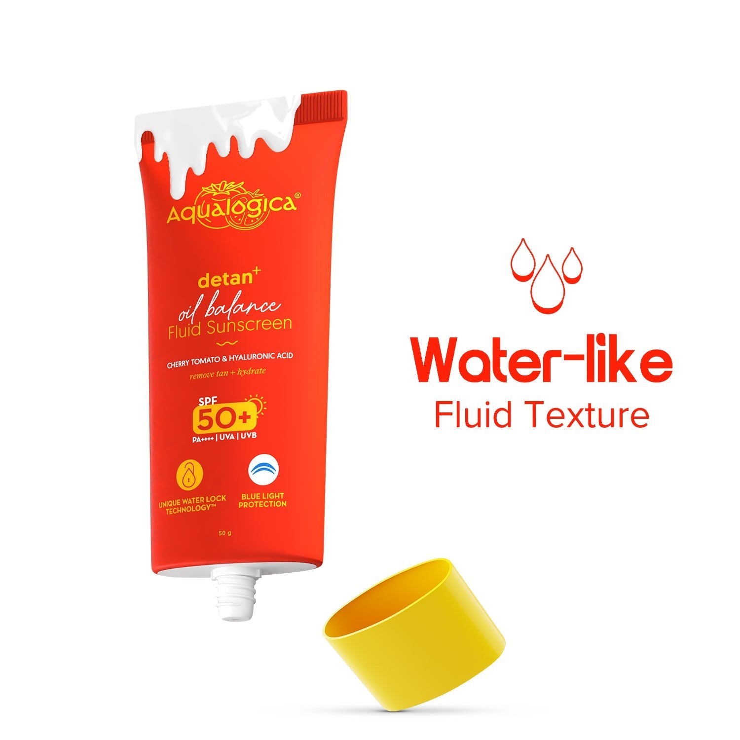 Detan+ Oil Balance Fluid Sunscreen for Oily Skin - 50g hello