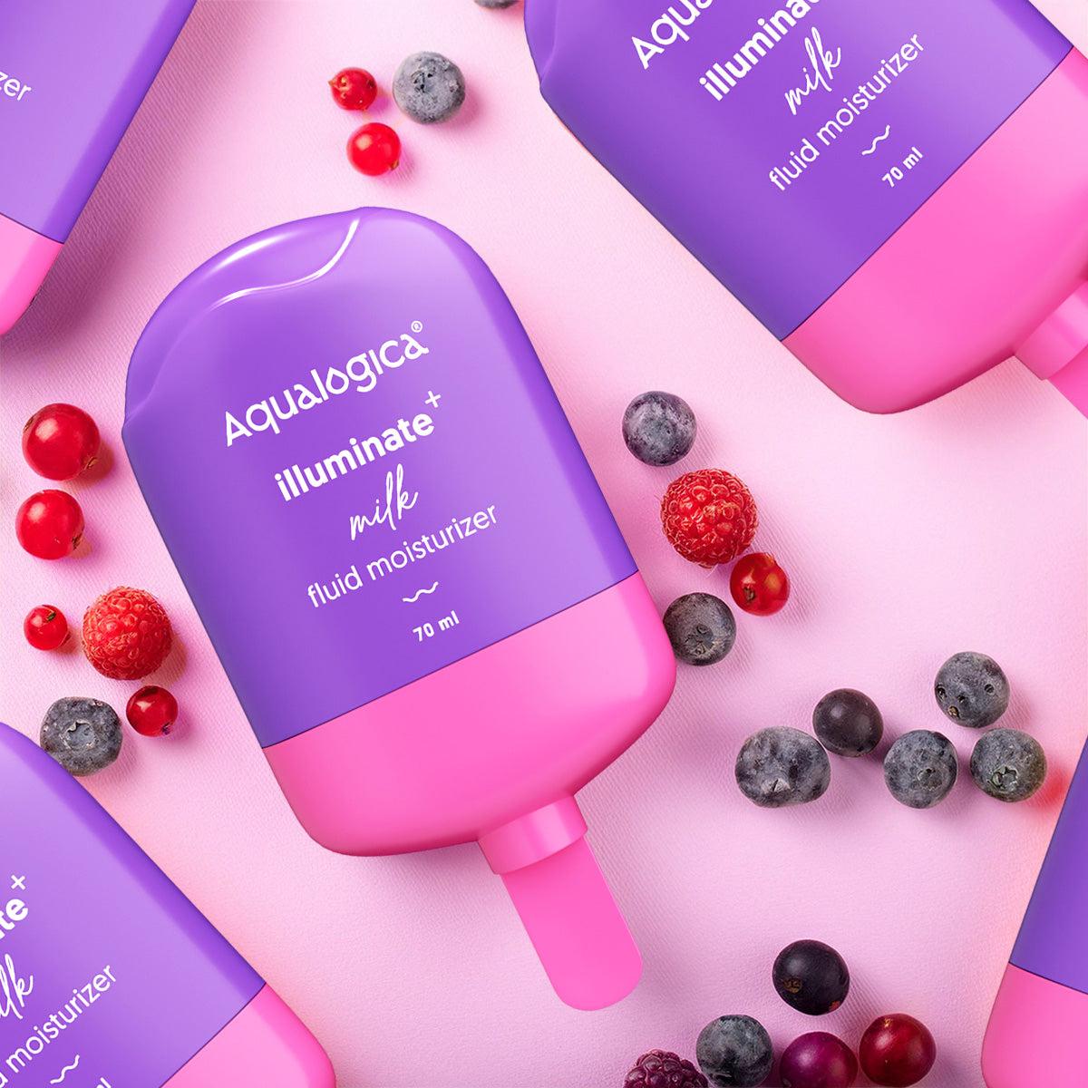 Aqualogica Illuminate+ Milk Fluid Moisturizer with wild berries